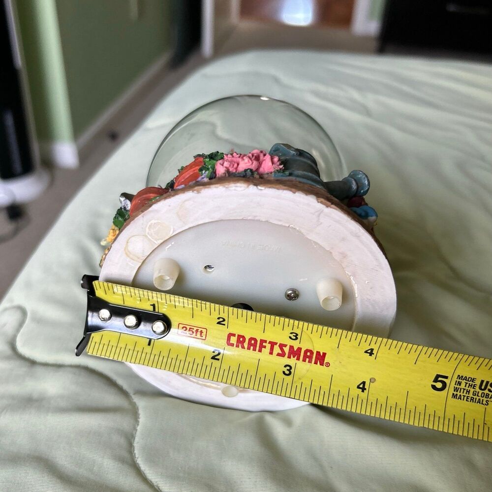 VTG Charming Encased Garden Textured 3D Floral Cottagecore Globe Accent Decor - Picture 9 of 9
